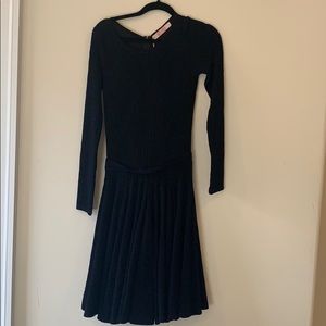 Navy black long sleeve dress